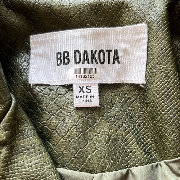 BB Dakota Green Leather Jacket - Picture 5 of 6
